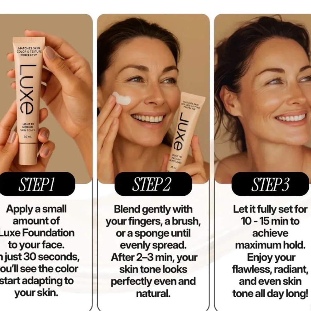 Luxe color changing foundation matches skin color perfect- for medium skin tones - Picture 5 of 16